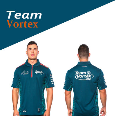 Other Sportswear Wicking Breathable Custom Logo Polyester Sports Zipper Placket Shirt