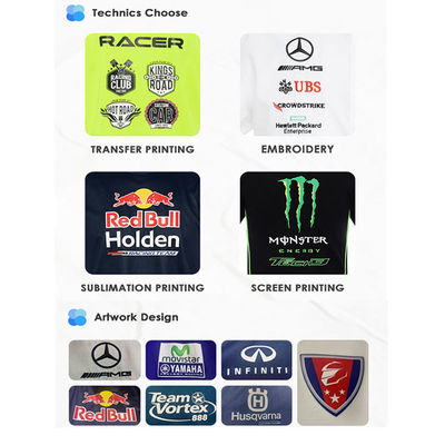 Custom Team Name Sportswear Racing Off-Road Pit Crew Men's Short-Sleeved Clothing