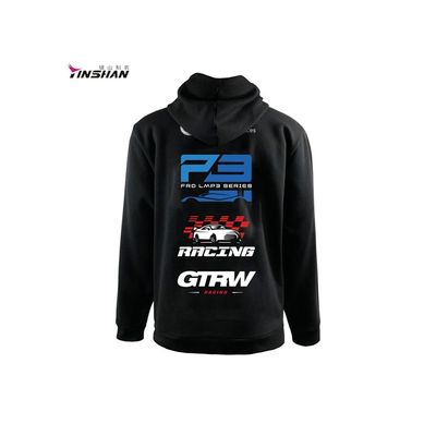 Support 7 Days Sample Order Lead Time Black Custom Racing Hoodie Jacket with Leather